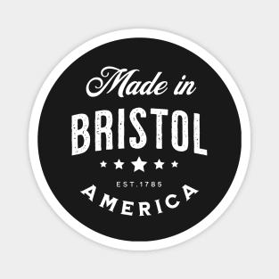 Made In Bristol, USA - Vintage Logo Text Design Magnet